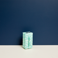 mini paquet cadeau vert Vincennes sur fond bleu