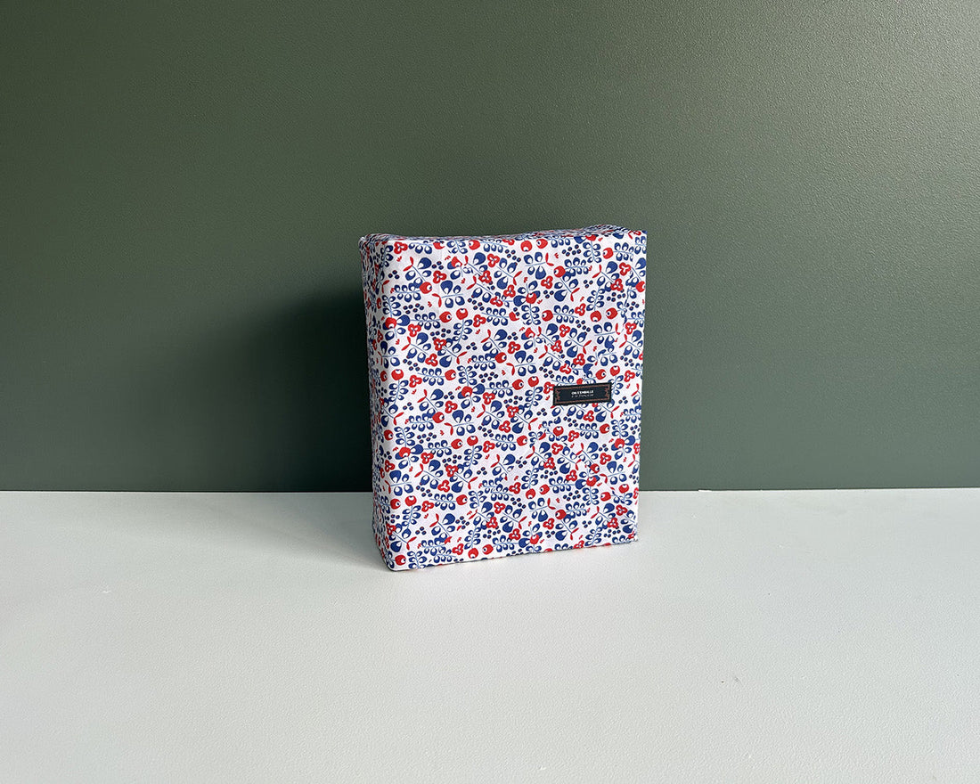 Paquet cadeau M moyen bleu Limoges pliage petite boite cadeau