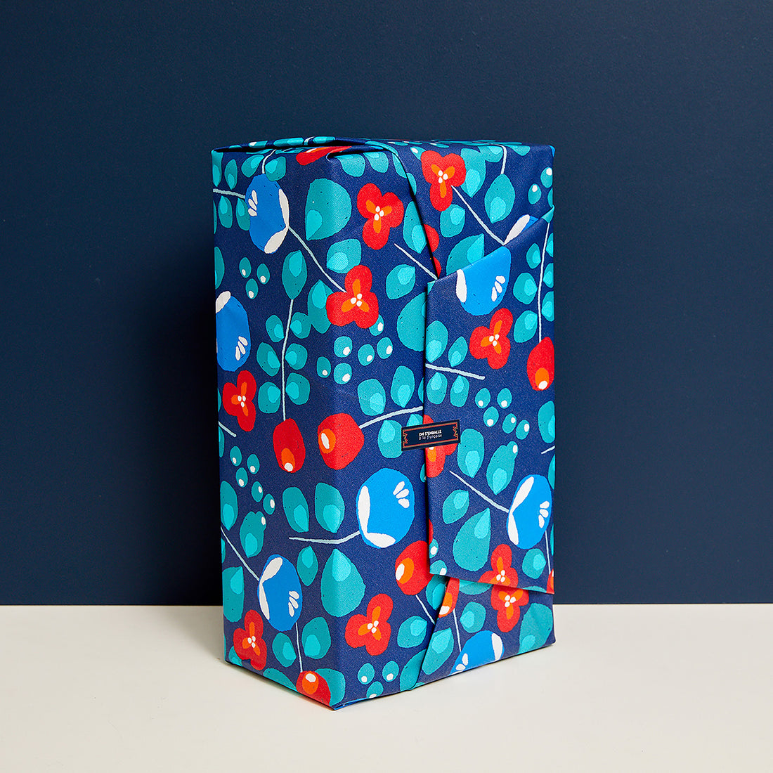 Feuille emballage cadeau L Bleu Arras – Grande feuille réutilisable pour boite cadeau